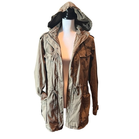 ARITZIA Talula Trooper Jacket Army Green Utility Hooded Oversized Woman’s SZ XS - Picture 7 of 8